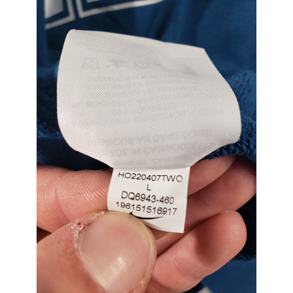 Nike Sweatshirt Women's Large Blue 1/2 Zip Fleece Team Jacket Cotton Stretch - Picture 11 of 12